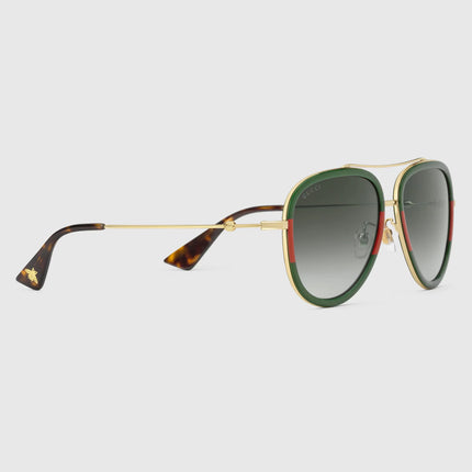 Gucci Aviator Metal Sunglasses