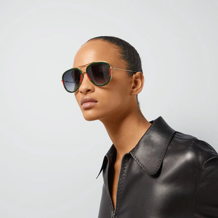 Gucci Aviator Metal Sunglasses