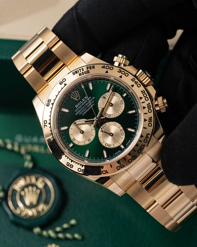 Rolex Daytona 40mm Yellow Gold 116508 Green Dial