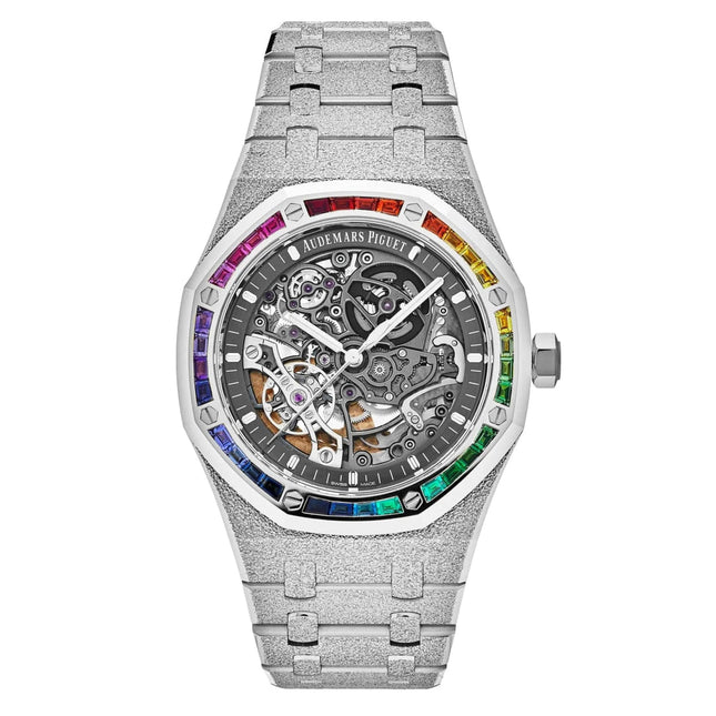 Audemars Piguet Royal Oak 15412BC.YG.1224BC.03 Rainbow Bezel Frosted