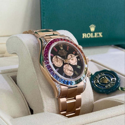 Rolex Rainbow Daytona In Everose Gold Ref. 116595 RBOW