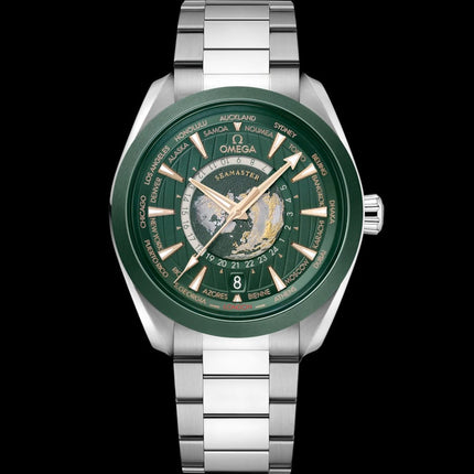 Automatic Winding Omega Seamaster Aqua Terra 150M Co-Axial Master Chronometer GMT Worldtimer
