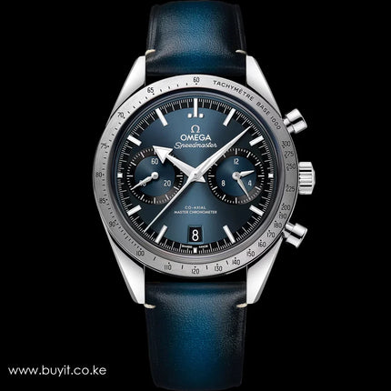 Luxury Omega Speedmaster '57 40.5 mm, steel on leather strap