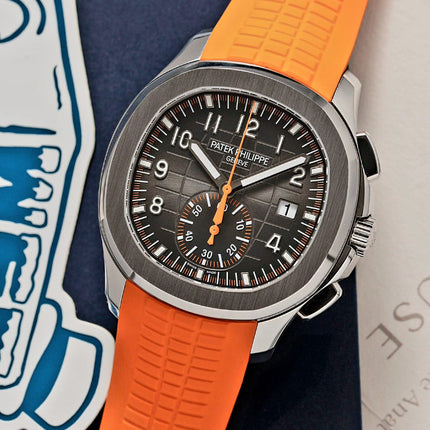Automatic Patek Philippe Rose Gold Aquanaut Travel Time Watch Ref. 5164r