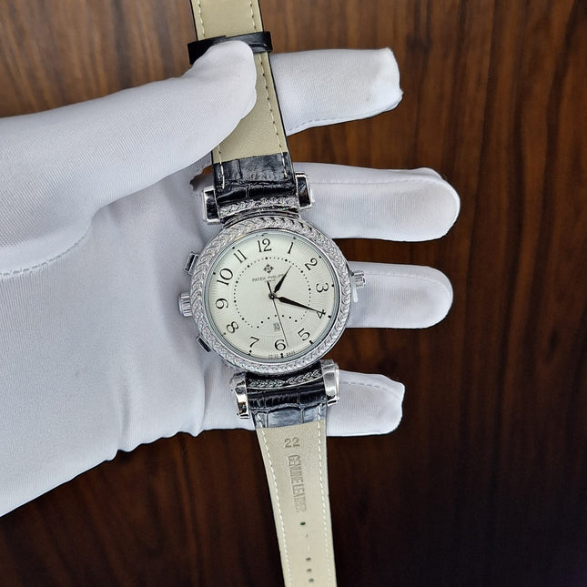 Exquisite Double-faced Patek Chronograph Timepiece for Men 45mm